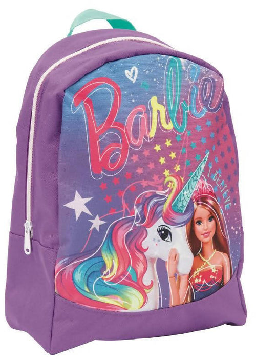 Barbie Zainetto  I Believe  Zaino per Bambine Lilla Con Fantasia Barbie E Unicorno Chiusura Zip, 1 Manico E Spallacci