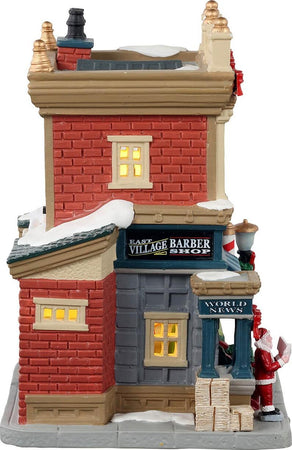 Barbiere del Villaggio a Est, edificio illuminato per villaggio di Natale in porcellana Casa e cucina/Decorazioni per interni/Addobbi e decorazioni per ricorrenze/Decorazioni natalizie/Oggettistica MagiediNatale.it - Altamura, Commerciovirtuoso.it