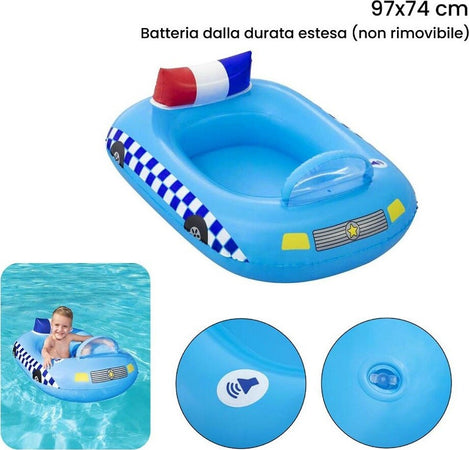 Barchetta Auto Della Polizia Azzurro Con Altoparlante Incorporato 97x74cm 34153 Giochi e giocattoli/Sport e giochi all'aperto/Giochi aquatici e piscine per bambini/Canotti e gonfiabili galleggianti Trade Shop italia - Napoli, Commerciovirtuoso.it