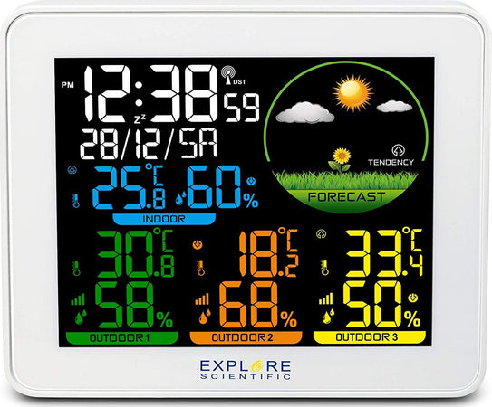 barometro,orologio-radiocontrollato-doppio-allarme-con-snooze-display-a-colori-,inclusi-3-sensori-in-confezione-white