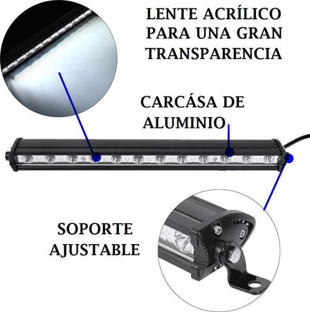 BARRA A LED FARO LAMPADA SUPPLEMENTARE PROFONDITà AUTO FUORISTRADA 36 WATT 12V Auto e Moto/Parti per auto/Luci lampadine e indicatori/Lampadine/Lampadine per esterno Trade Shop italia - Napoli, Commerciovirtuoso.it