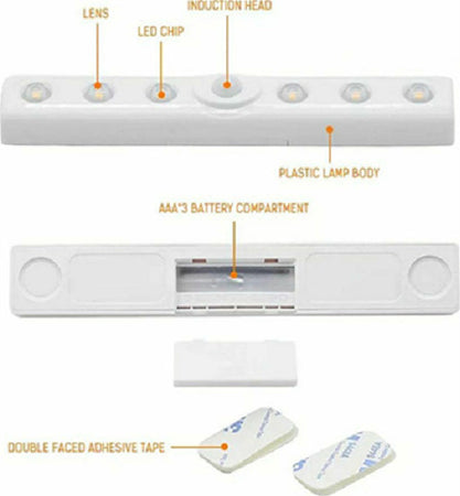 Barra Led Con Sensore Di Movimento Per Corridoio Armadi Cassetti A Batterie 8010 Illuminazione/Illuminazione per interni/Illuminazione speciale/Luci notturne Trade Shop italia - Napoli, Commerciovirtuoso.it