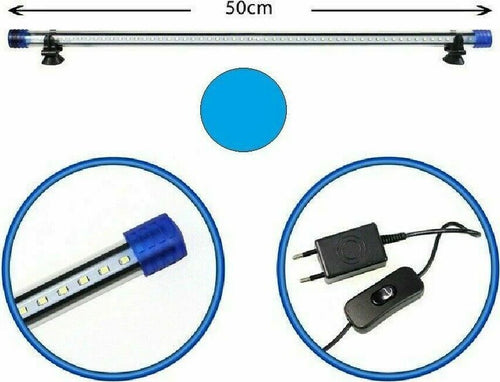 BARRA-LED-LAMPADA-NEON-PER-ACQUARIO-IMPERMEABILE-IMMERSIONE-LUCE-BLU-50CM