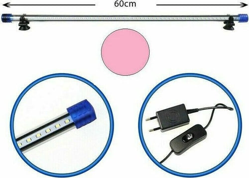 BARRA-LED-LAMPADA-NEON-PER-ACQUARIO-IMPERMEABILE-IMMERSIONE-LUCE-ROSA-60CM