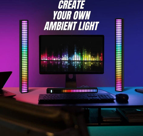 Barra Luminosa Luci Led Rgb 32 Strisce Led Con 18 Colore Sala Giochi Pc Tv Auto Illuminazione/Strisce LED Trade Shop italia - Napoli, Commerciovirtuoso.it