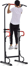 Barra-per-Trazioni-Power-Tower-Stazione-Fitness-Multifunzione-con-Altezza-Regolabile-171-219cm-Nero-Rosso-SF3A91-105SF3