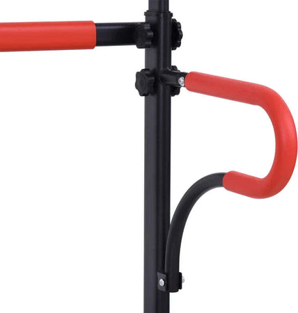 Barra-per-Trazioni-Power-Tower-Stazione-Fitness-Multifunzione-con-Altezza-Regolabile-171-219cm-Nero-Rosso-SF3A91-105SF3
