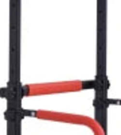 Barra-per-Trazioni-Power-Tower-Stazione-Fitness-Multifunzione-con-Altezza-Regolabile-171-219cm-Nero-Rosso-SF3A91-105SF3