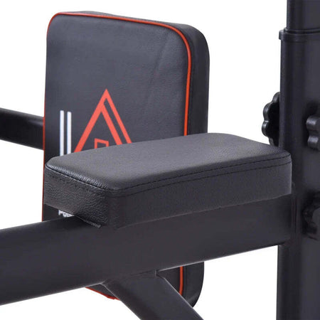 Barra-per-Trazioni-Power-Tower-Stazione-Fitness-Multifunzione-Regolabile-189-239cm-in-Acciaio-Nero-Rosso-BH6A91-106BH6