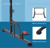 Barra-per-Trazioni-Power-Tower-Stazione-Fitness-Multifunzione-Regolabile-189-239cm-in-Acciaio-Nero-Rosso-BH6A91-106BH6