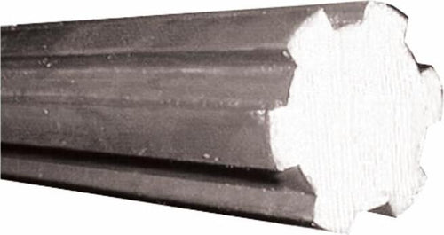 Barra scanalata con profilo interno 11/8 e lunghezza 1mt