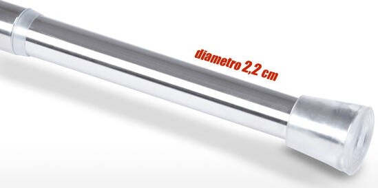 BARRA TELESCOPICA PER TENDA DA DOCCIA 125 CM FINO A 220 CM ALLUMINIO CROMATO Casa e cucina/Bagno/Accessori per il bagno/Tende da doccia binari e ganci/Bastoni e telai per tende Trade Shop italia - Napoli, Commerciovirtuoso.it