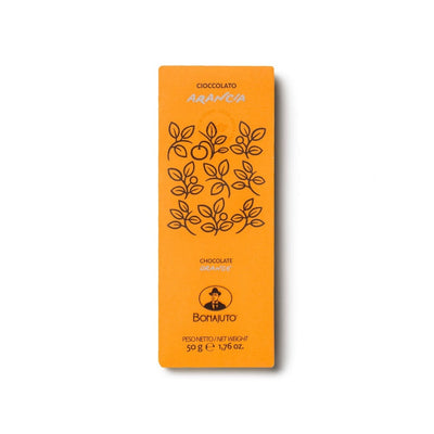 Cioccolato all'arancia | Artigianale - Fatto a Mano a Modica, Sicilia | Senza Glutine | Bonajuto | 50g