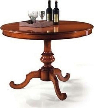 BARRY---tavolo-da-pranzo-allungabile-in-legno-massello-tondo-100/140-Tinta-noce-Milani-Home