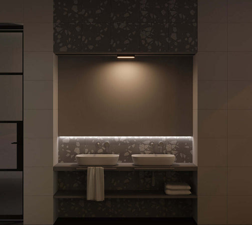 Base-Di-Illuminazione-Binario-Moderno-Basic-Alluminio-Nero-Luce-Calda-12W