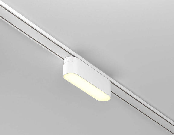 Base-Di-Illuminazione-Per-Binario-Moderno-Basic-Alluminio-Bianco-Luce-Calda-6W