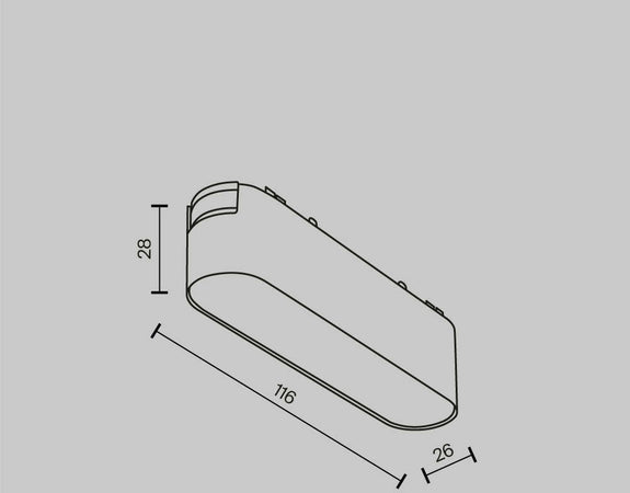 Base-Di-Illuminazione-Per-Binario-Moderno-Basic-Alluminio-Bianco-Luce-Calda-6W