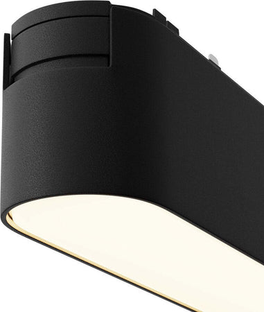 Base-Di-Illuminazione-Per-Binario-Moderno-Basic-Alluminio-Nero-Led-Luce-Calda-6W