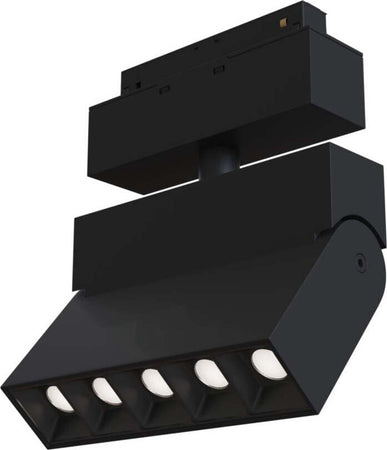 Base-Illuminazione-Points-Rot-Per-Binario-Moderno-Alluminio-Nero-10W-Luce-Calda