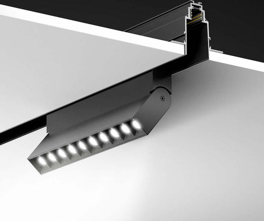 Base-Illuminazione-Points-Rot-Per-Binario-Moderno-Alluminio-Nero-20W-Luce-Calda