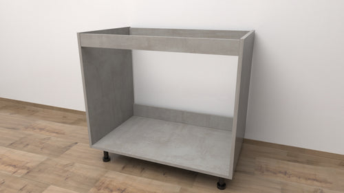 Base per lavello d'appoggio spedizione in kit Lunghezza 80 Profondità 55 Altezza 72 esclusi piedini Altezza piedini 10 cm in colore cemento