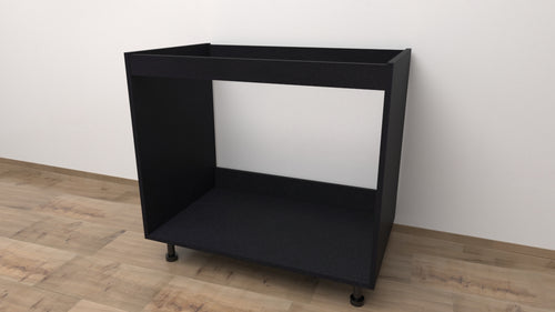 Base per lavello d'appoggio spedizione in kit Lunghezza 80 Profondità 55 Altezza 72 esclusi piedini Altezza piedini 10 cm in colore nero