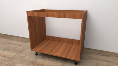 Base per lavello d'appoggio spedizione in kit Lunghezza 90 Profondità 55 Altezza 72 esclusi piedini Altezza piedini 10 cm in colore noce