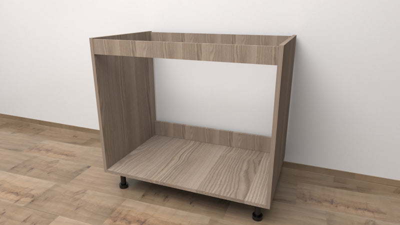 Base per lavello d’appoggio completa di 2 ante spedizione in kit Lunghezza 80 Profondità 55 Altezza 72 esclusi piedini Altezza piedini 10 cm in colore olmo