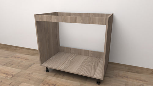 Base per lavello d'appoggio spedizione in kit Lunghezza 90 Profondità 55 Altezza 72 esclusi piedini Altezza piedini 10 cm in colore olmo