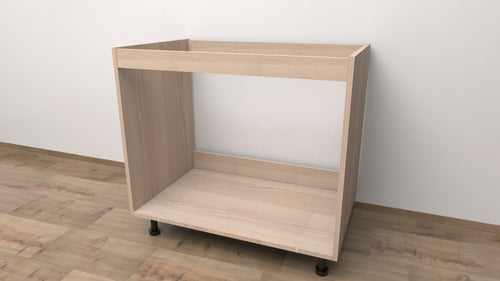 Base per lavello d'appoggio spedizione in kit Lunghezza 90 Profondità 55 Altezza 72 esclusi piedini Altezza piedini 10 cm in colore rovere