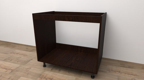 Base per lavello d'appoggio spedizione in kit Lunghezza 80 Profondità 55 Altezza 72 esclusi piedini Altezza piedini 10 cm in colore wengè