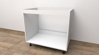 Base per lavello d'appoggio spedizione in kit Lunghezza 90 Profondità 55 Altezza 72 esclusi piedini Altezza piedini 10 cm in colore bianco