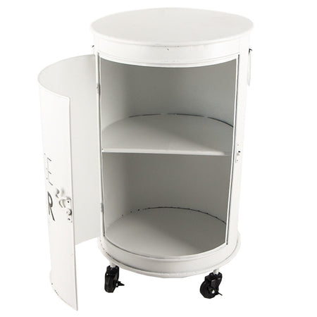 Tavolino con ruote "Lounge Bar" in metallo laccato carrello apribile h 70 cm