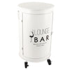 Tavolino con ruote Lounge Bar in metallo laccato carrello apribile h 70 cm