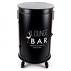 Tavolino con ruote Lounge Bar in metallo laccato carrello apribile h 70 cm