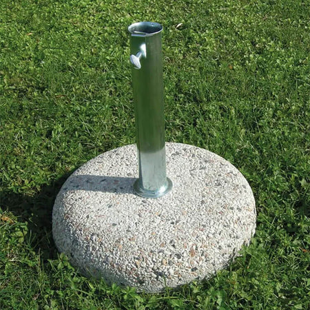 Base-ombrellone-palo-centrale-kg-25-con-tubo-diametro-42-mm-Grigio-Milani-Home