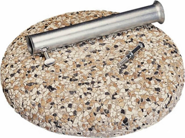 Base-ombrellone-palo-centrale-kg-35-con-tubo-diametro-52-mm-Grigio-Milani-Home