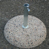 Base in cemento 25 kg per ombrellone da giardino, marmetta tonda in ghiaia