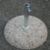 Base in cemento per ombrellone da giardino, marmetta tonda in ghiaia