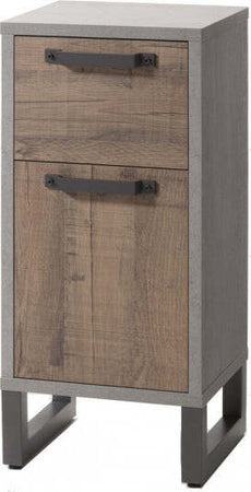 Base singola da bagno Industrial Rovere e Cemento con 1 anta ed 1 cassetto h 87 cm Casa e cucina/Bagno/Mobili da bagno/Mobiletti e armadietti/Mobili a terra Decor Space - Altamura, Commerciovirtuoso.it