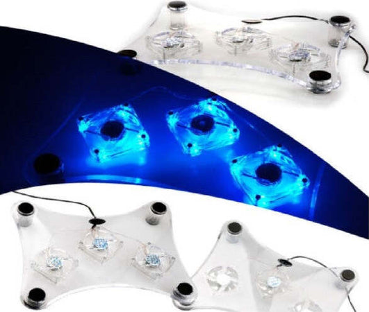 Base-Supporto-Dissipatore-3-Ventole-Cool-Pad-Notebook-Pc-Per-Raffreddamento