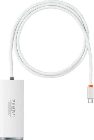 Baseus-adapter-HUB-LiteUSB-to-4x-USB-3.0-/-1x-USB-C-2,0m-white