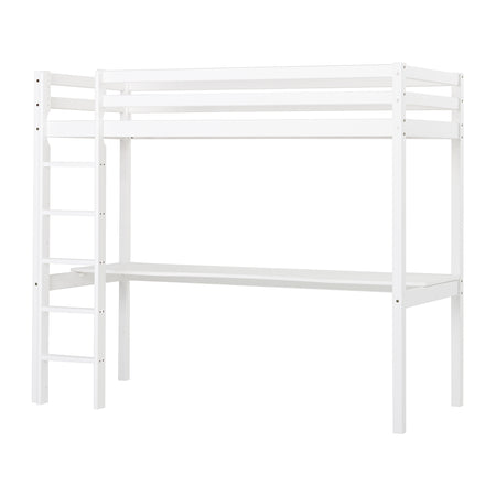 Letto a soppalco 90x200 cm Hoppekids ECO Dream con scrivania - Bianco