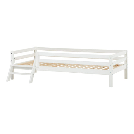 Letto Hoppekids ECO Dream Junior 90x200 cm con scala e sponda - Bianco