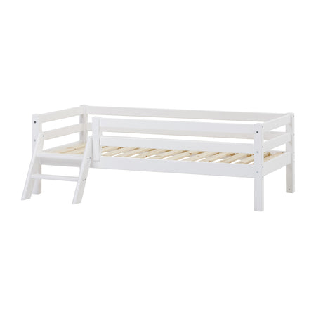 Letto Hoppekids ECO Dream Junior 70x160 cm con scala e sponda - Bianco