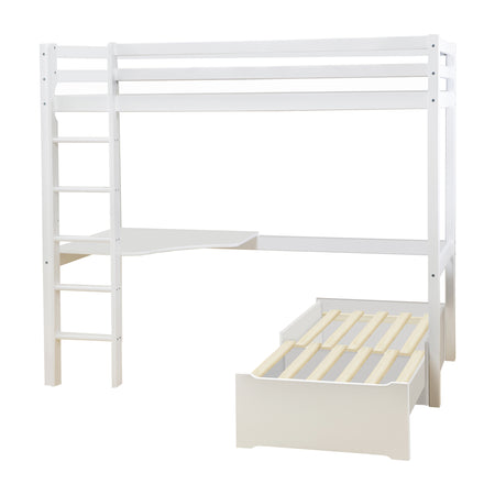 Letto Hoppekids ECO Dream MEGA 90x200 cm con modulo lounge e scrivania - Bianco