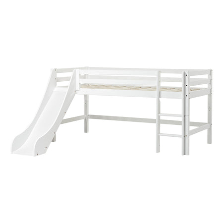 Letto semialto Hoppekids ECO Dream 90x200 cm con scivolo - Bianco
