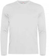 Basic Active-T Bianco T-Shirt Manica Lunga Tessuto Tecnico Sportivo Asciugatura Rapida