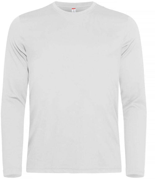 Basic Active-T Bianco T-Shirt Manica Lunga Tessuto Tecnico Sportivo Asciugatura Rapida