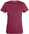 Basic Active-T Bordeaux T-Shirt Donna Tessuto Tecnico Sportivo Asciugatura Rapida